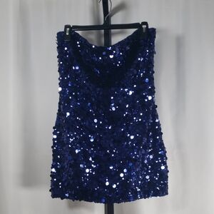 Lulus Blue Sequin Mini Dress